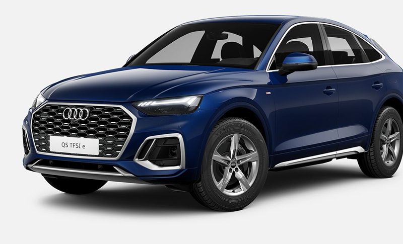 Audi Q5 Sportback TFSI e seitliche Frontansicht 
