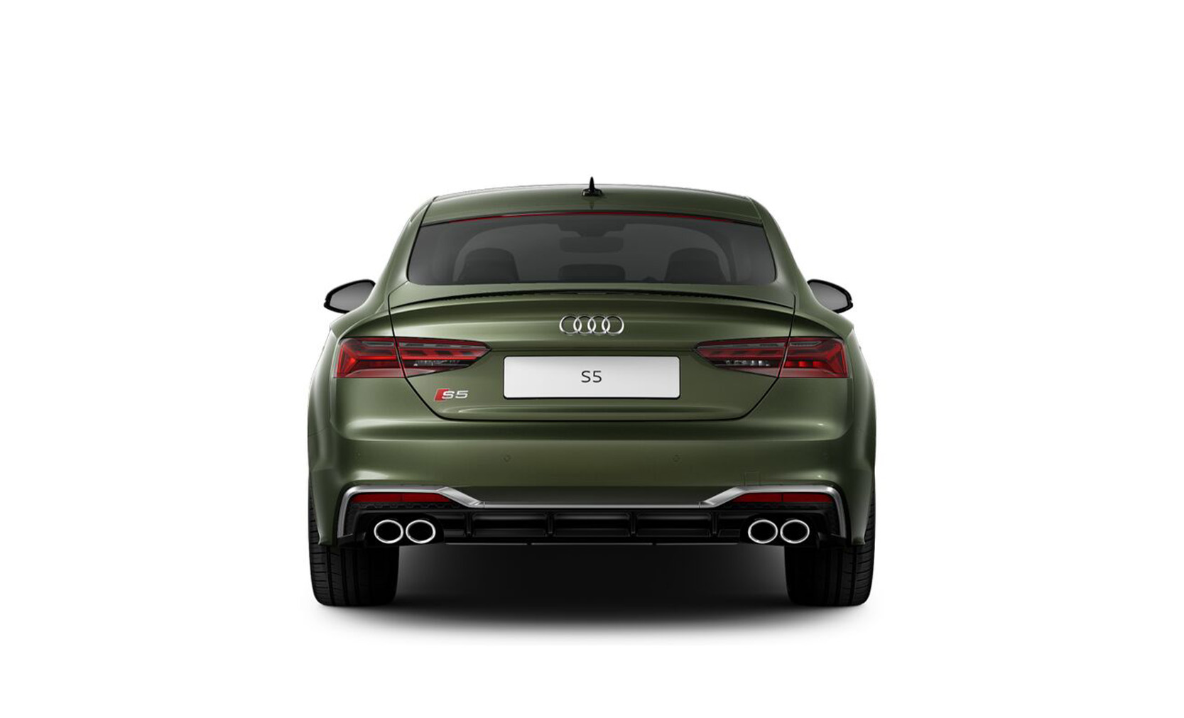 gr&uuml;ner Audi S5 Sportback Heck