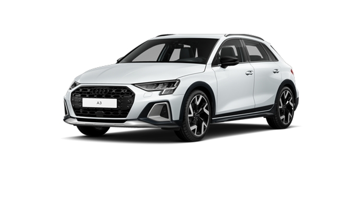 wei&szlig;er Audi A3 allstreet Frontansicht