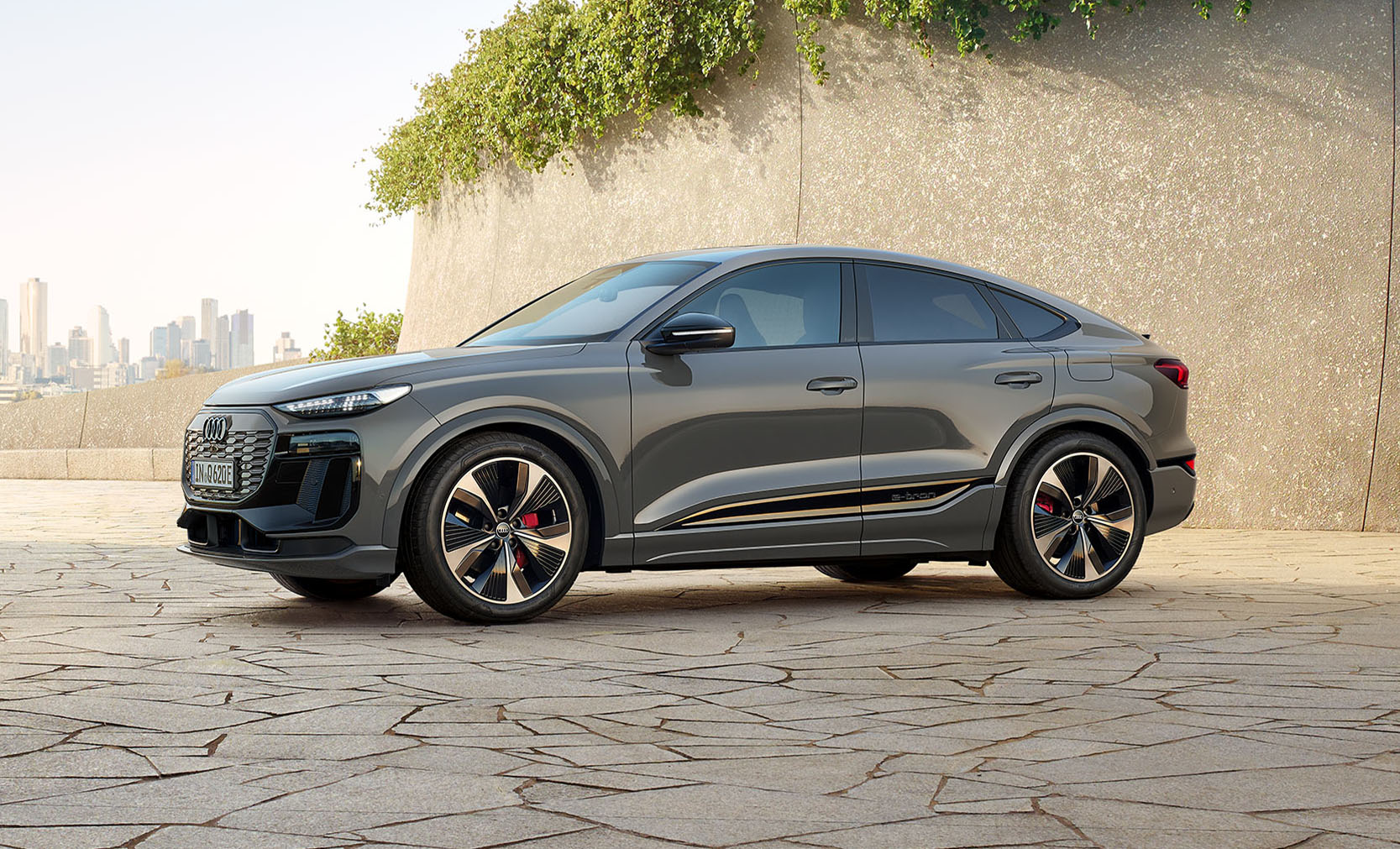 Audi Q6 SUV e-tron Interieur Vogelperspektive