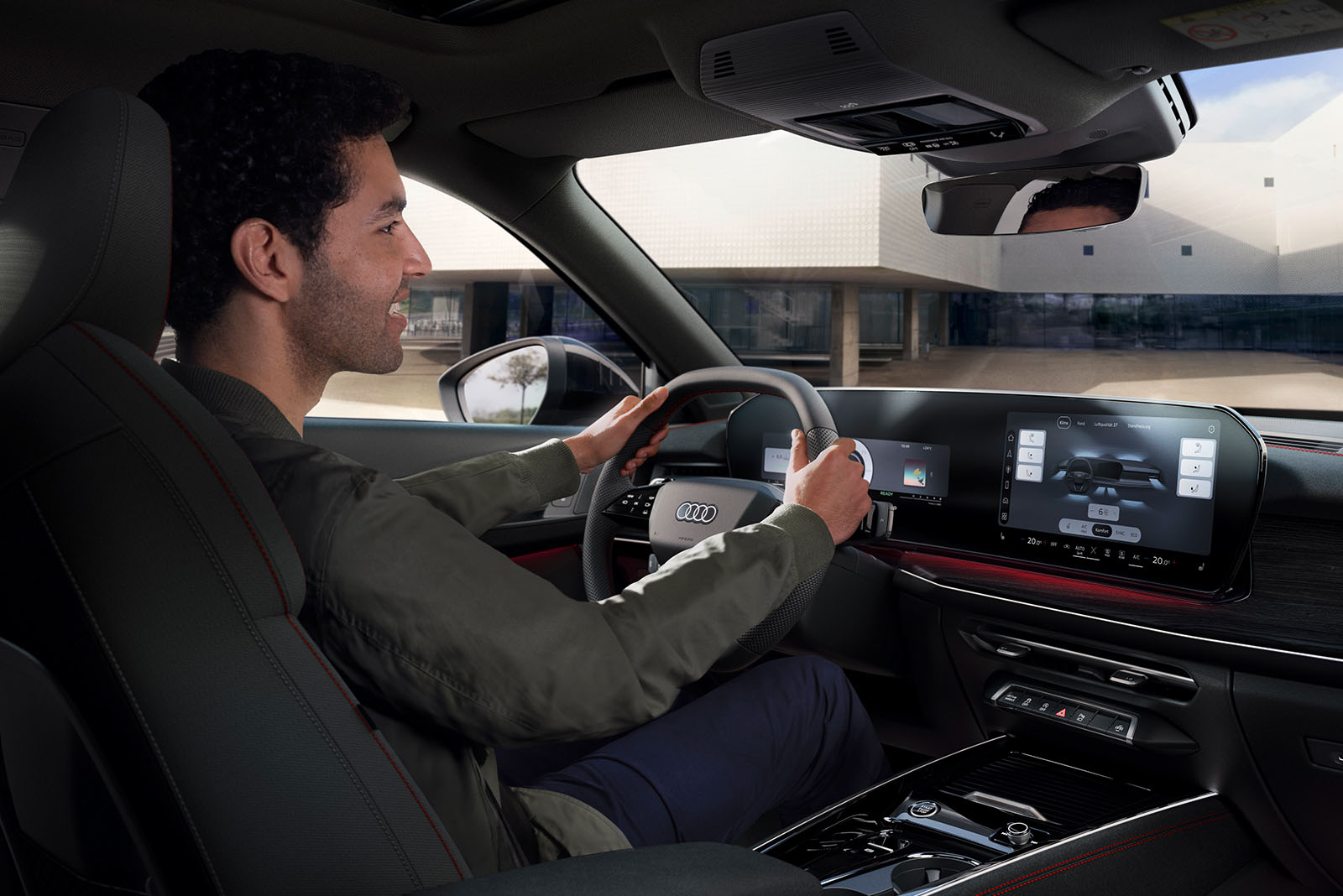 Audi Q3 Sportback, Innenraum, Blick auf das Cockpit und Fahrersitz