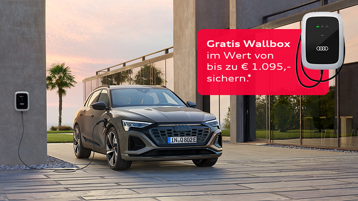 Audi Q8 e-tron mit Aktion Gratis Wallbox