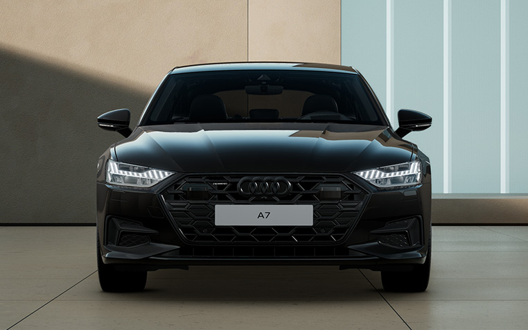 Audi A7 Sportback in schwarz Frontansicht