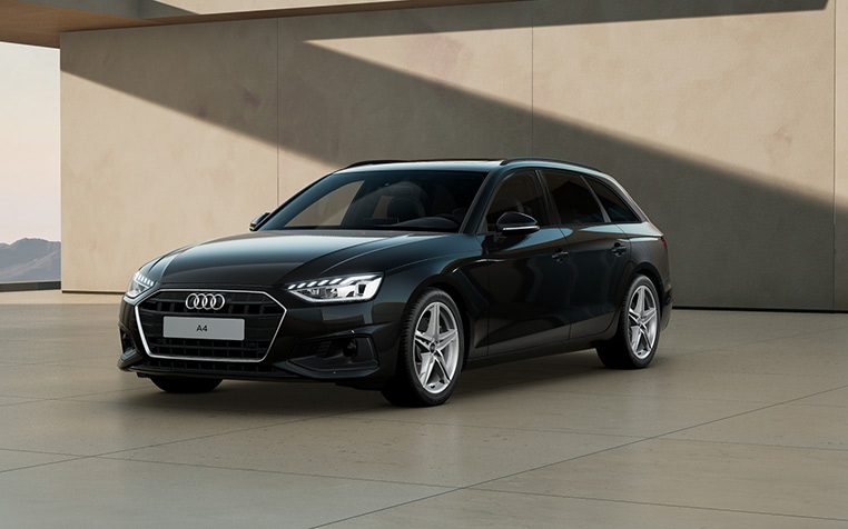 Audi A4 Avant Frontansicht in schwarz