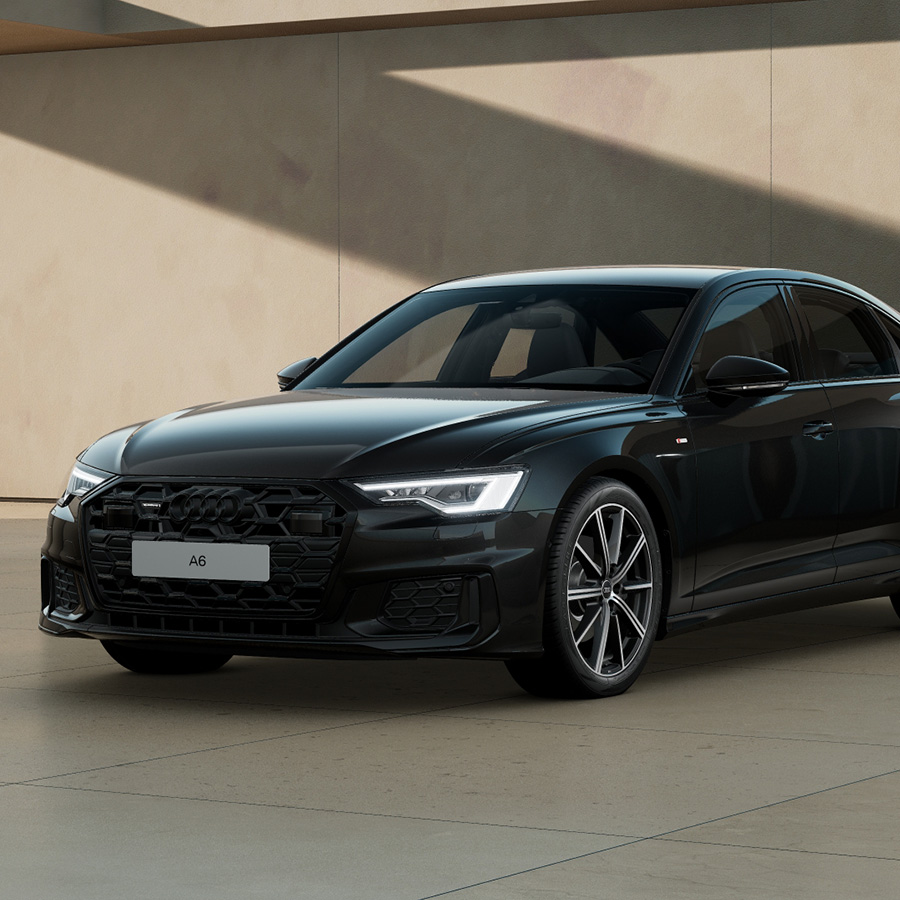  Audi A6 Limousine Frontansicht in Mythosschwarz Metallic