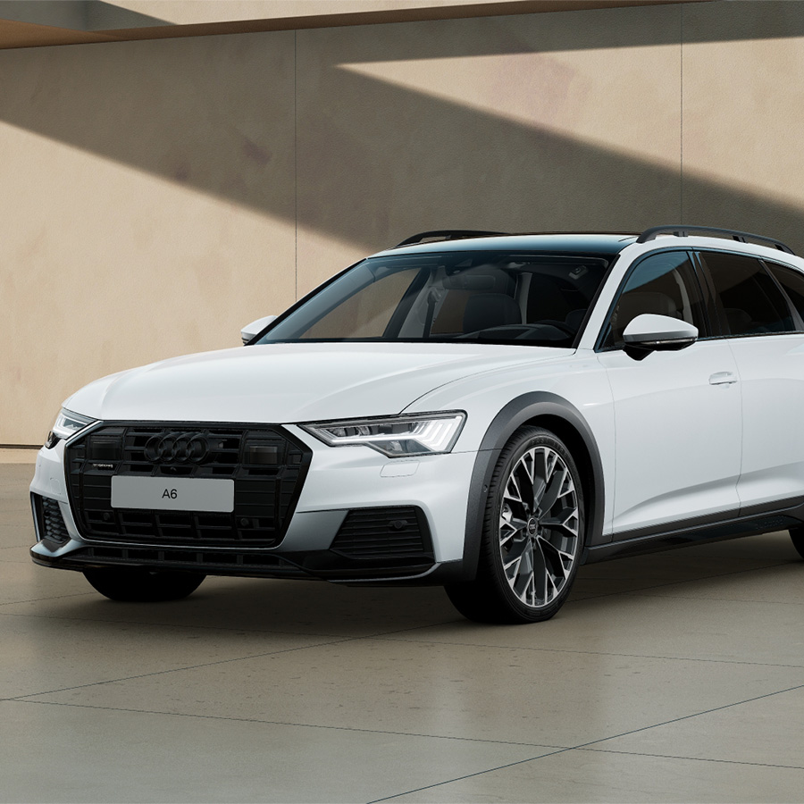 Audi A6 allroad in Gletscherwei&szlig; Metallic Front
