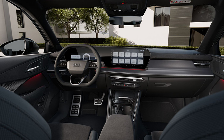 Das Interieur in der totalen des Q3 SUV e-hybrid