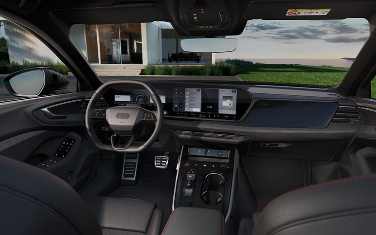 Innenraum des Audi S5 Avant in Magnetgrau. 