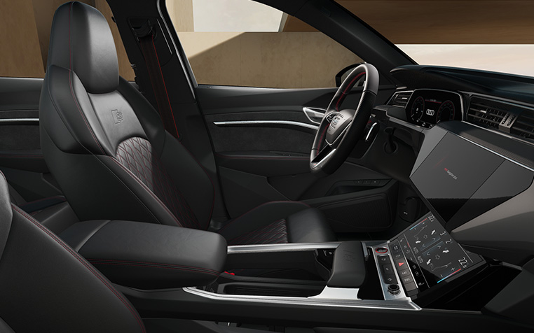 Interieur eines Audi SQ8 Sportback e-tron.
